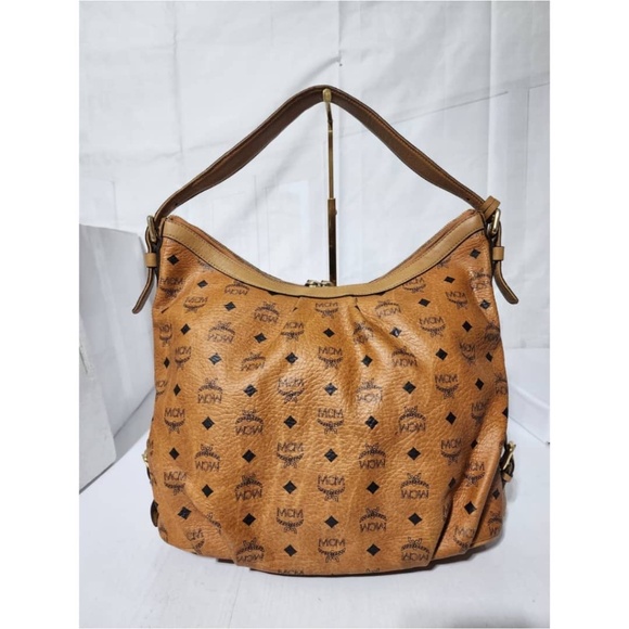 Authentic MCM Visetos Shoulder Bag Brown - Picture 4 of 15